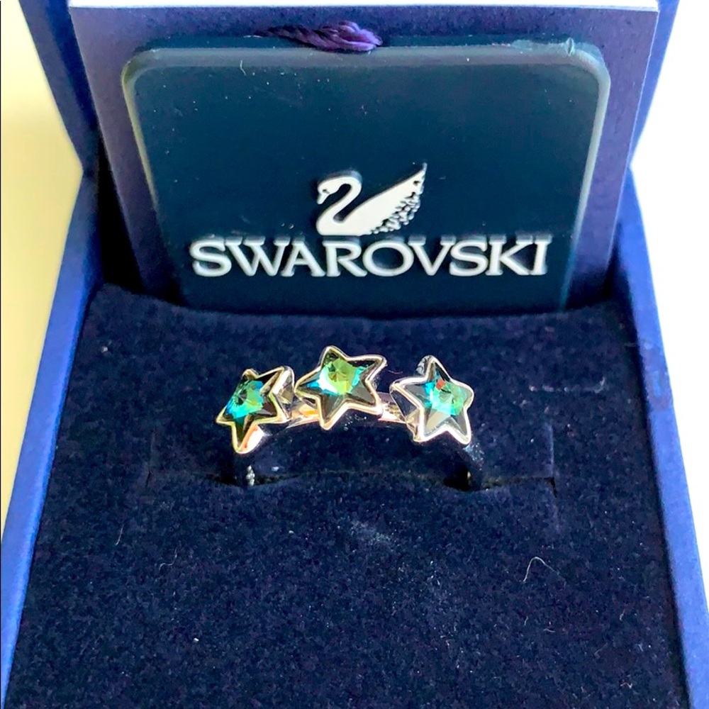 NWT Swarovski Silver Lullaby Star Ring